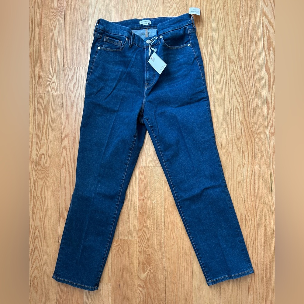 NWT Good American Slim Straight Jeans